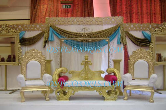 Wedding Golden Maharaja Stage Set