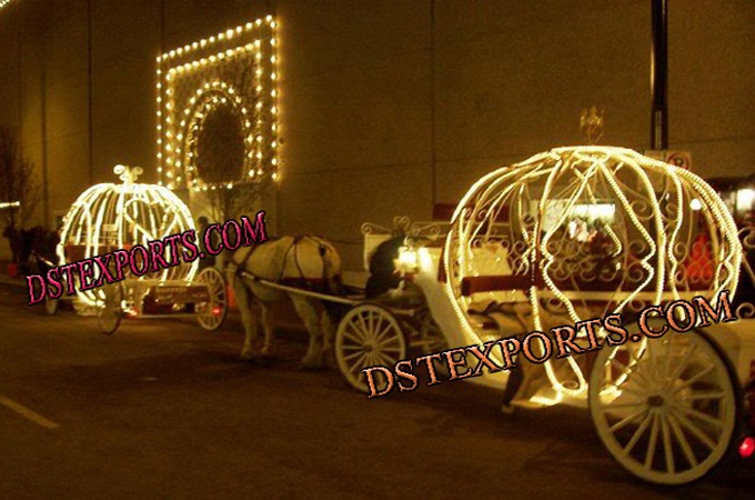 Wedding Lighted Cinderella Horse Carriages