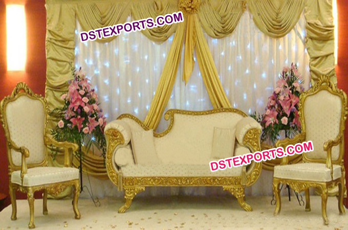 Asian Wedding Gold Furniture For Sale