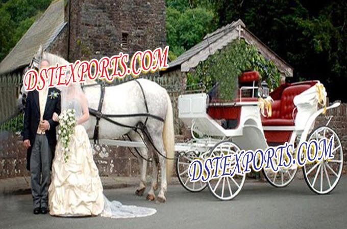 Indian Wedding White Victoria Horse Carriage