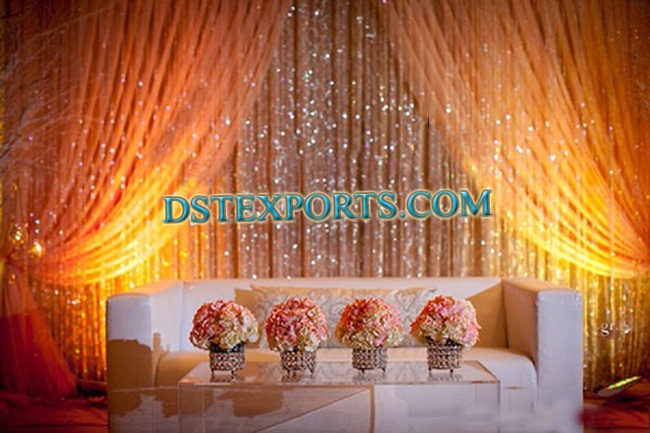 WEDDING STAGE CRYSTAL BACKDROP DECORS