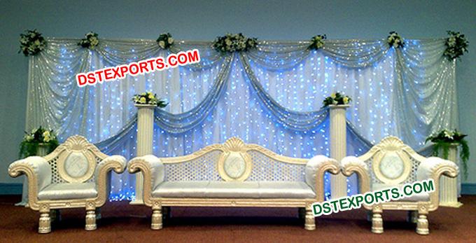Asian Wedding Pearl Blue Furniture Set