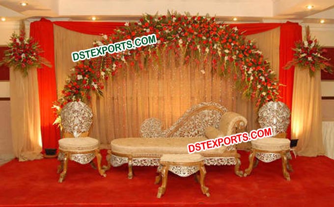 Asian Wedding Walima Stage Furnitures