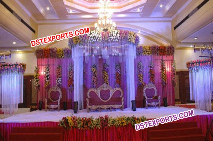 Indian Wedding Hanging Crystal Mandap For Sale
