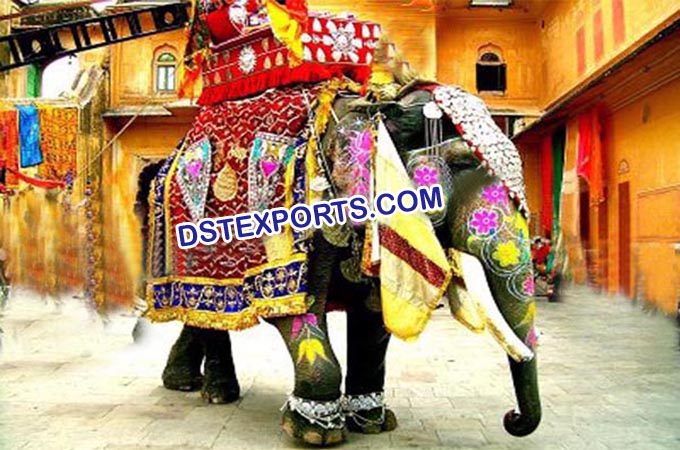 Decorated Elephant Horse Costumes
