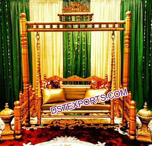 Indian Wedding Golden Swing Jhula