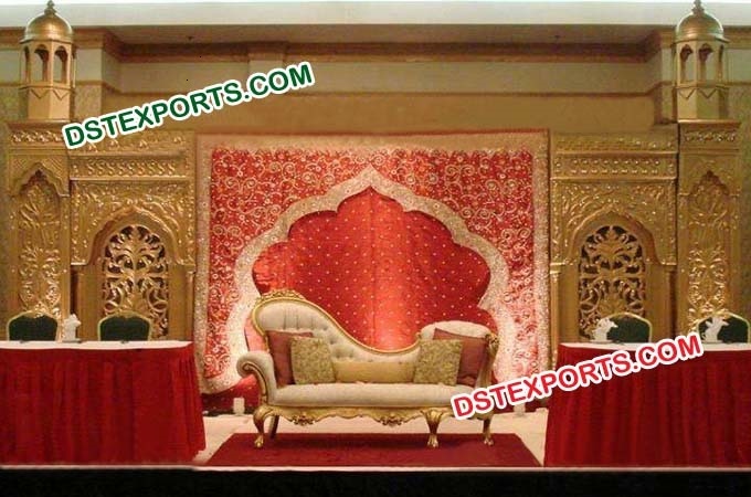 Indian Wedding Rajwada Style Stage Decorations