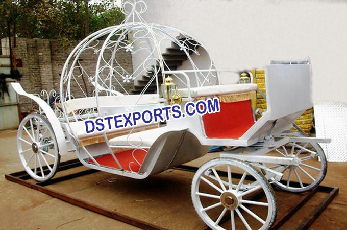 Luxury White Cinderella Pumpkin Horse Carriage