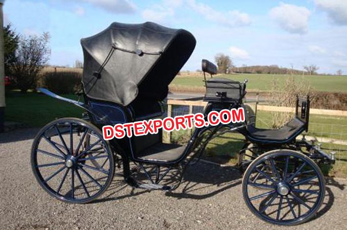 Antique Black Victoria Horse Carriage