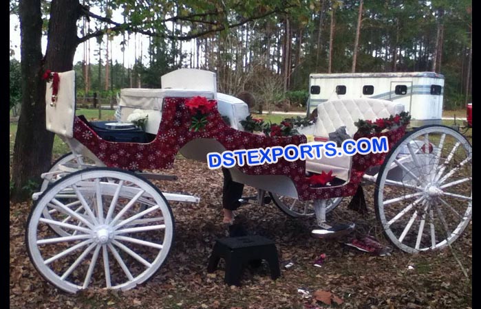 White Wedding Horse Drawn Carriages