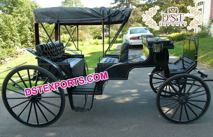 Black Victoria Horse Drawn Carriages For Sale