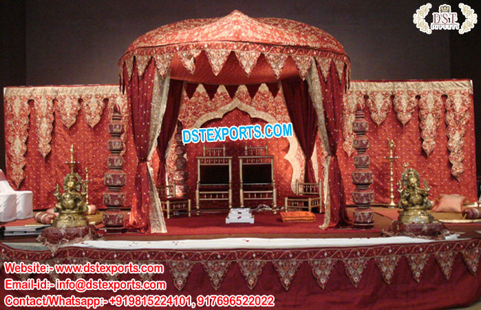 Traditional Wedding Heavy Embroided Backdrops