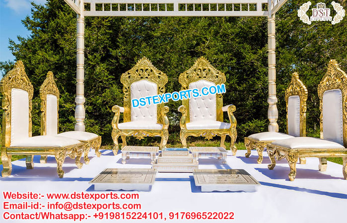 Newly Design Golden Wedding Mandap Chairs