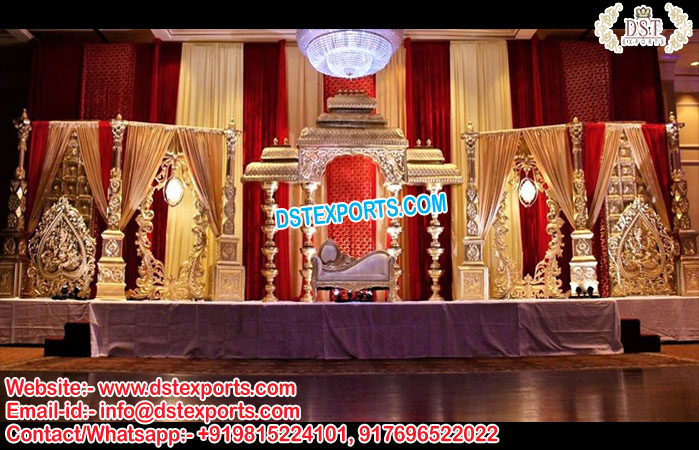 Traditional South Asian Wedding Stage Decor