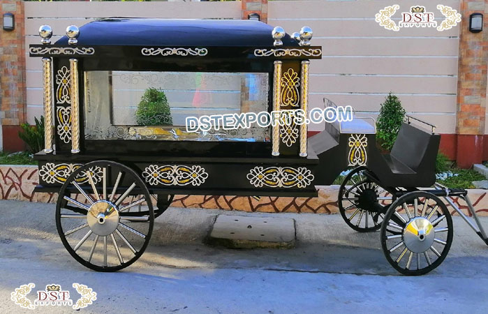 Latest Horse Drawn Funeral Glass Coach