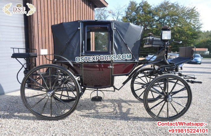 Black Horse Drawn Horse Carriages Coach