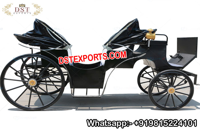 Classical Black Victorian Style Horse Carriage