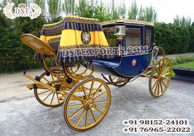 Exquisite Design Royal Blue Horse Carriage