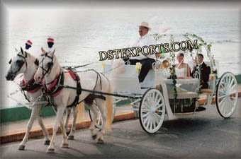 Cinderella Decorated Wedding horse Carriage