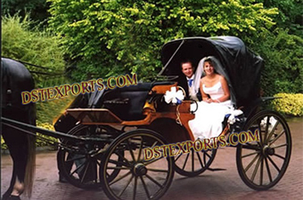 Wedding Black Victoria horse Carriages