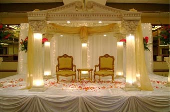 Decorated Lighted Wedding mandap