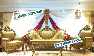 Asian Wedding Stage Golden Furniture