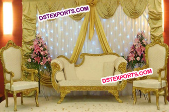 Asian Wedding Gold Furniture For Sale