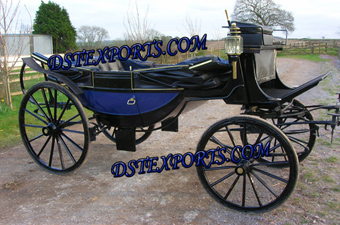 Blue Landua Horse Drawn Carriages