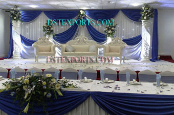 Wedding Pearl Stage With Peacock Furnitures