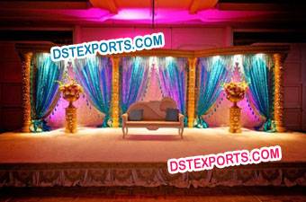 Hindu Wedding Golden Stage Set For Sale