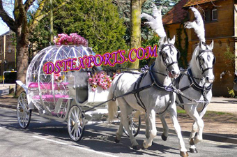 Beautiful Cinderala Double Horse Carriages