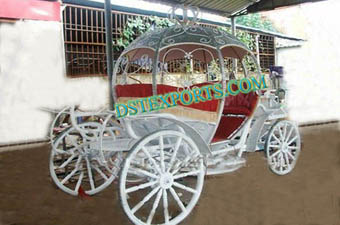 Wedding White Crystal Horse Cinderalla Carriage