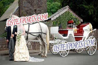 Indian Wedding White Victoria Horse Carriage
