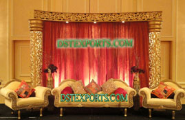 INDIAN WEDDING GOLD CARVED STAGES