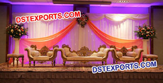 Asian Wedding Heavy Carved Sofa Set For Wedding