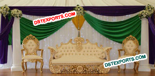 Royal Asian Wedding Gold Furniture Set