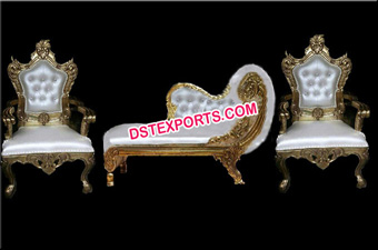 Royal Wedding Brass Metal Sofa Set