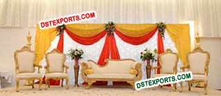 Pakistani Wedding Stage Furniture Set