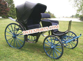 BLACK VICTORIA TWO SEATER CARRIAGE