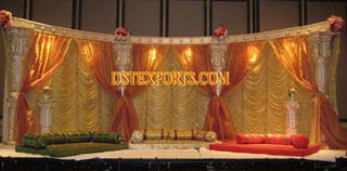 Asian Wedding Pillars Stage