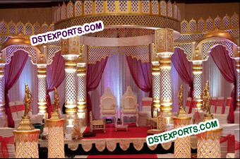 Indian Wedding Royal Fiber Mandap Set