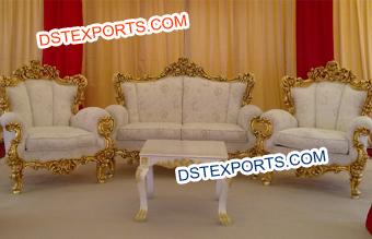 Wedding Luxury Brass Metal Furniture Set