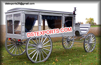 Silver Funeral Horse Drawn Carriage