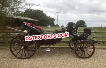 Black Horse Drawn Carriage Buggy