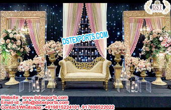 Asian Wedding Stage Fiber Panels Decoration