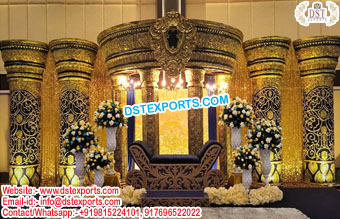 Indo Western Wedding Reception Stage Decor