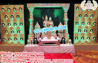 Designer Shiv Parvati Theme Wedding Stage