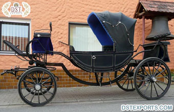 Elegant Barouche Black Victorian Horse Carriage