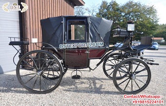 Black Horse Drawn Horse Carriages Coach