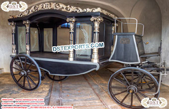 Victorian Design Black Hearse Carriage for Sale